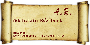 Adelstein Róbert névjegykártya